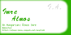 imre almos business card